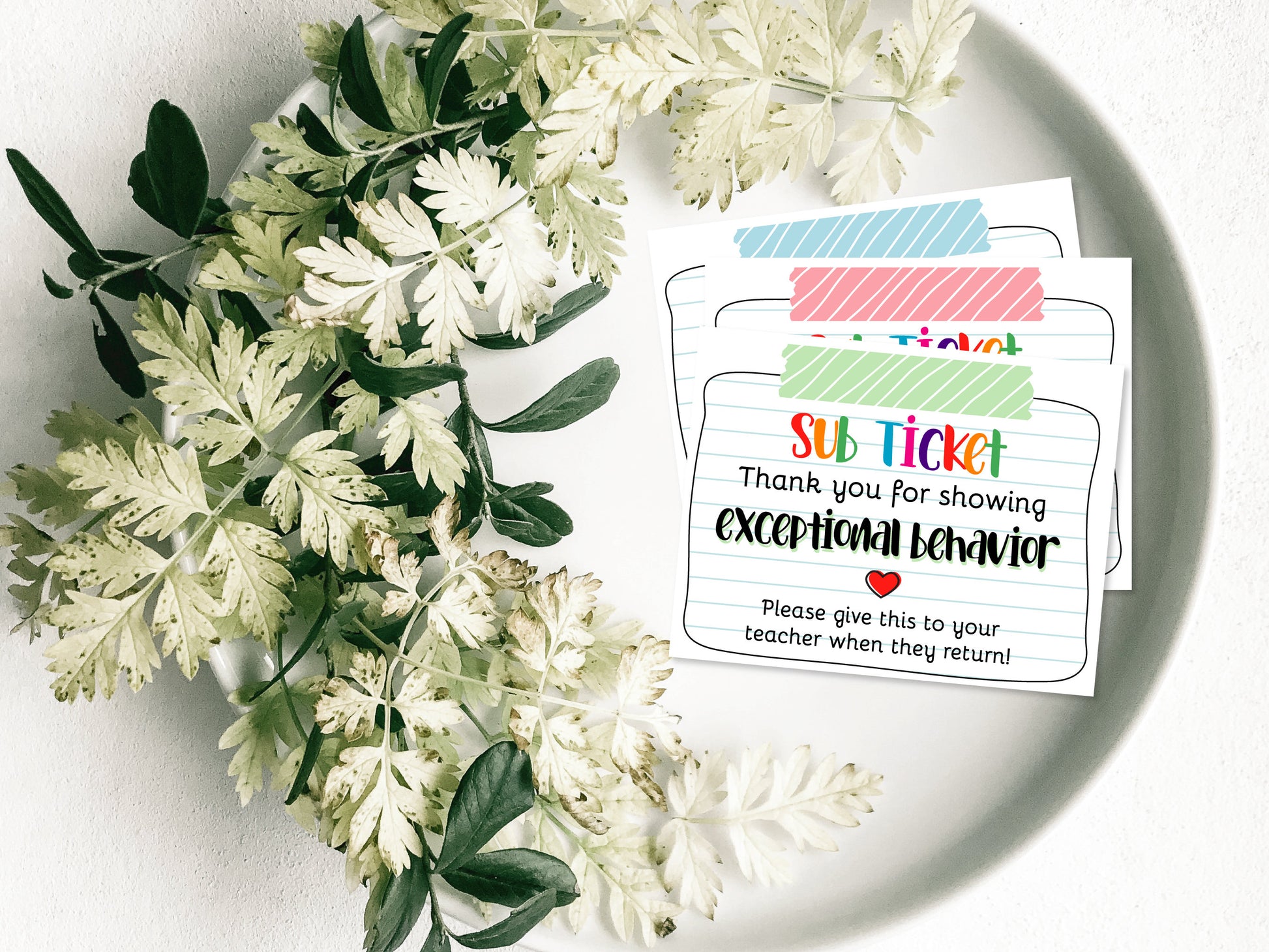 Teacher Resources Sub Ticket Printable, Substitute Teacher, Student Thank You, Ticket, Substitute Brag Tag, DIY, Classroom Management