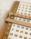 Multiplication Chart by 12 - Wooden Education Multiplication Board with Viewer Window - Homeschool Supplies - Back to school / Easter Gift