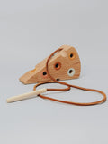Wooden Lacing Toy Cheese | Montessori | Toddler Motor Skills Development |  Handcrafted | Hand painted | Leather Cord | Waldorf