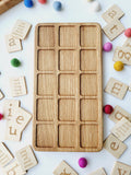 Montessori Alphabet wooden board letter recognition preschool learning homeschool activity letter matching toddler Birthday gift for kids