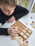 Montessori Alphabet wooden board letter recognition preschool learning homeschool activity letter matching toddler Birthday gift for kids