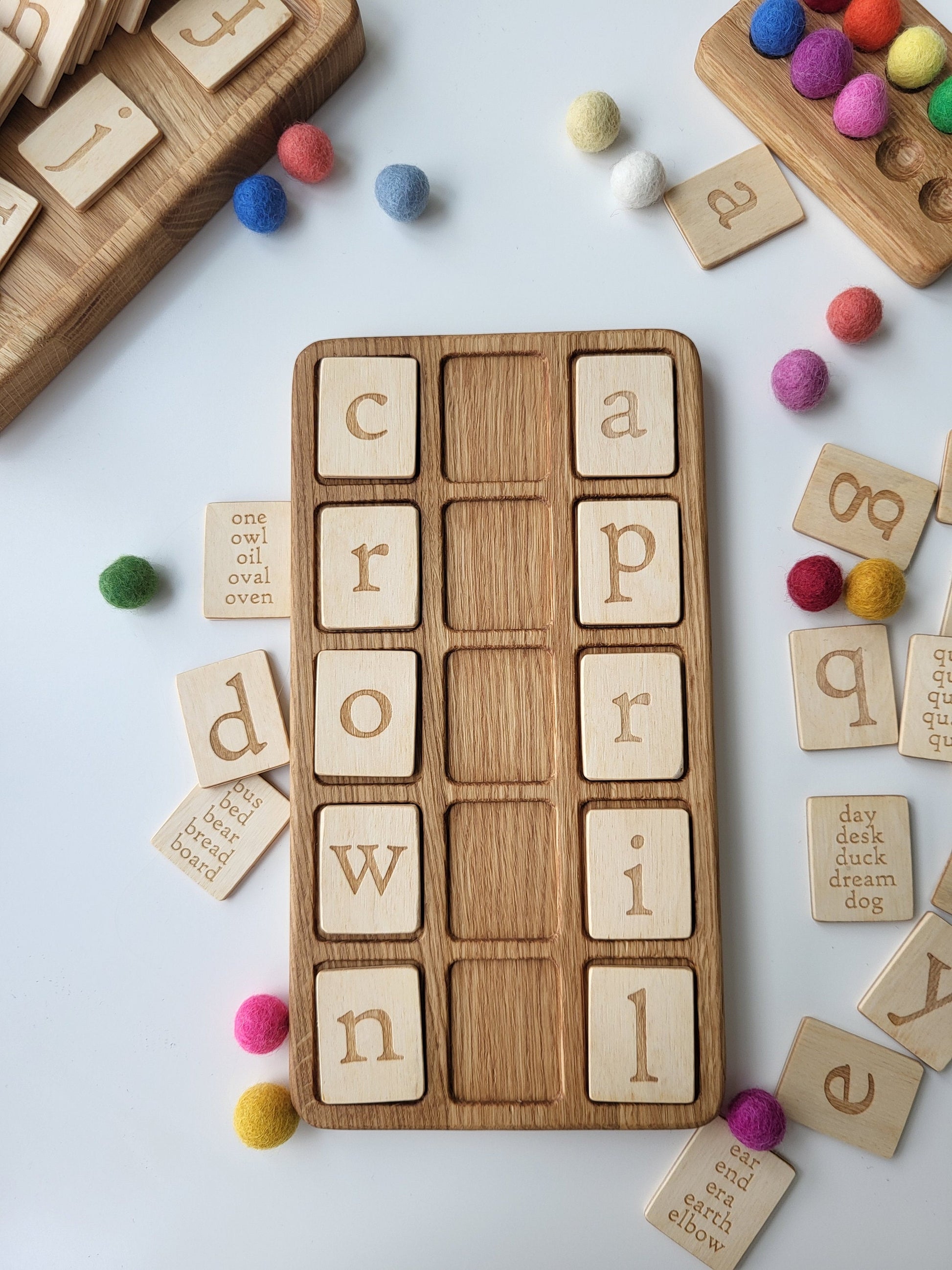Montessori Alphabet wooden board letter recognition preschool learning homeschool activity letter matching toddler Birthday gift for kids