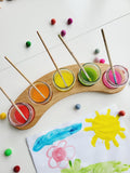 Waldorf paint jar holder brush holder pencil holder watercolor tray artists art supplies Birthday gift for kid classroom painting preschool
