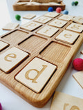 Montessori Alphabet wooden board letter recognition preschool learning homeschool activity letter matching toddler Birthday gift for kids