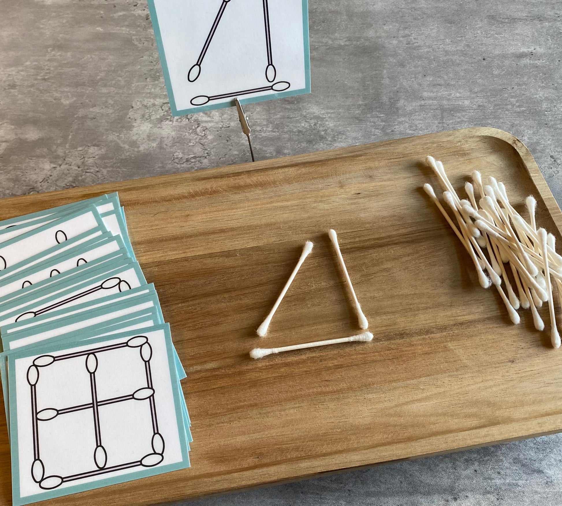 Cotton Swab Pattern Cards- Montessori preschool printable- Preschool- Kindergarten- Special Education- Toddler Quiet Time Activity-PDF