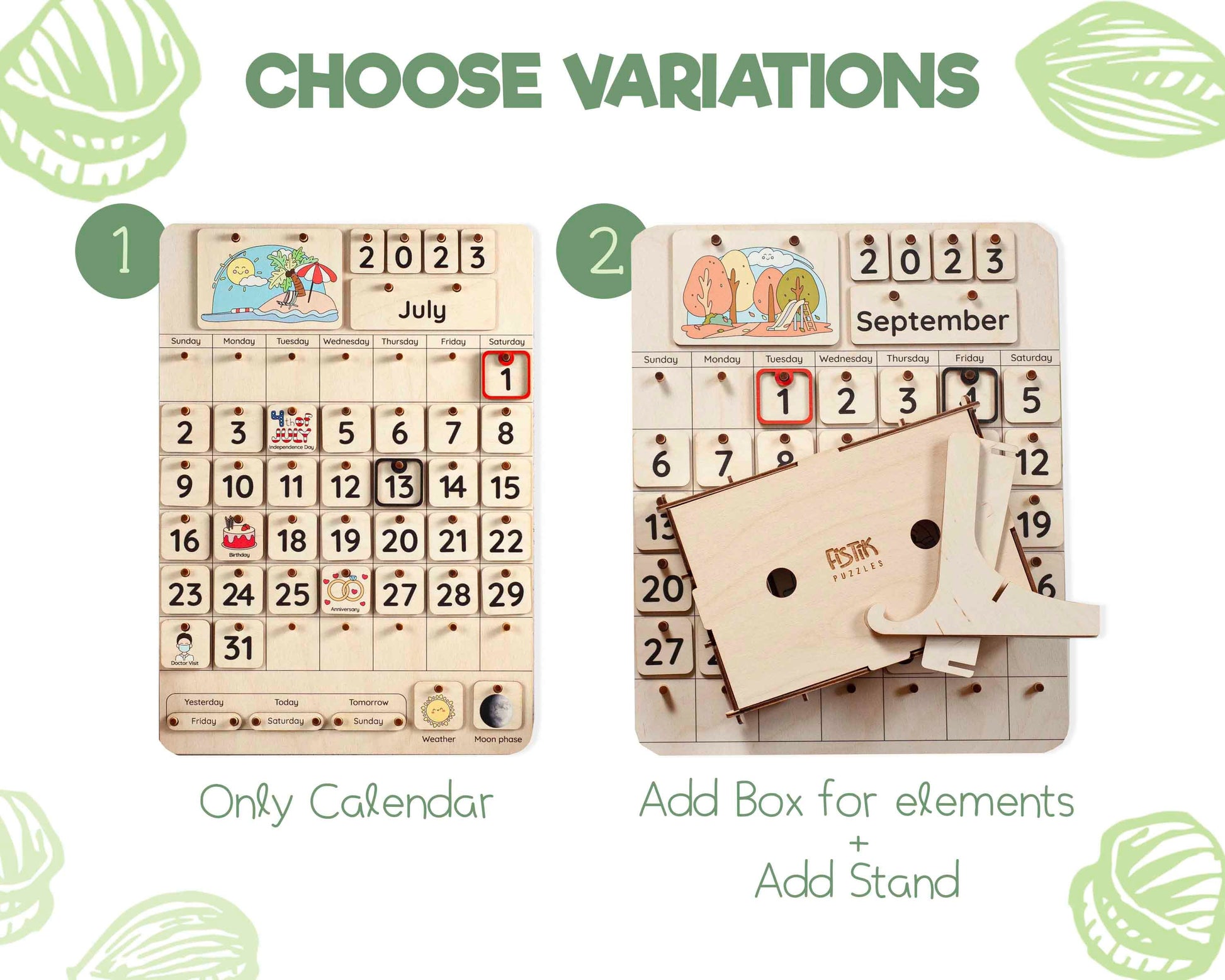 Montessori calendar, Advent calendar for kids, Perpetual calendar, Kids Calendar, Kids toy, Educatinal calendar, Toddler calendar