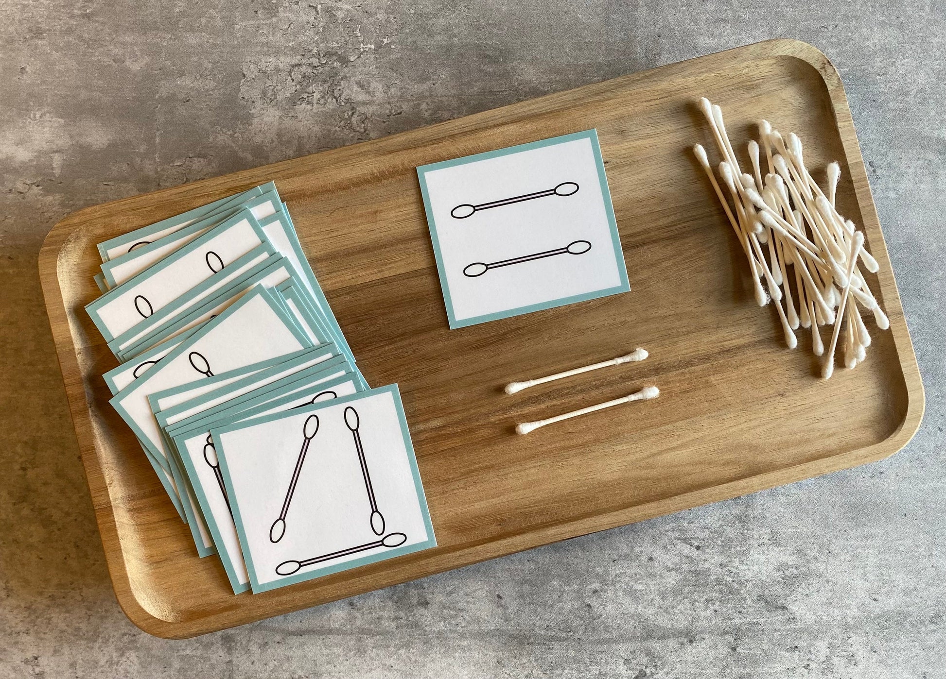 Cotton Swab Pattern Cards- Montessori preschool printable- Preschool- Kindergarten- Special Education- Toddler Quiet Time Activity-PDF