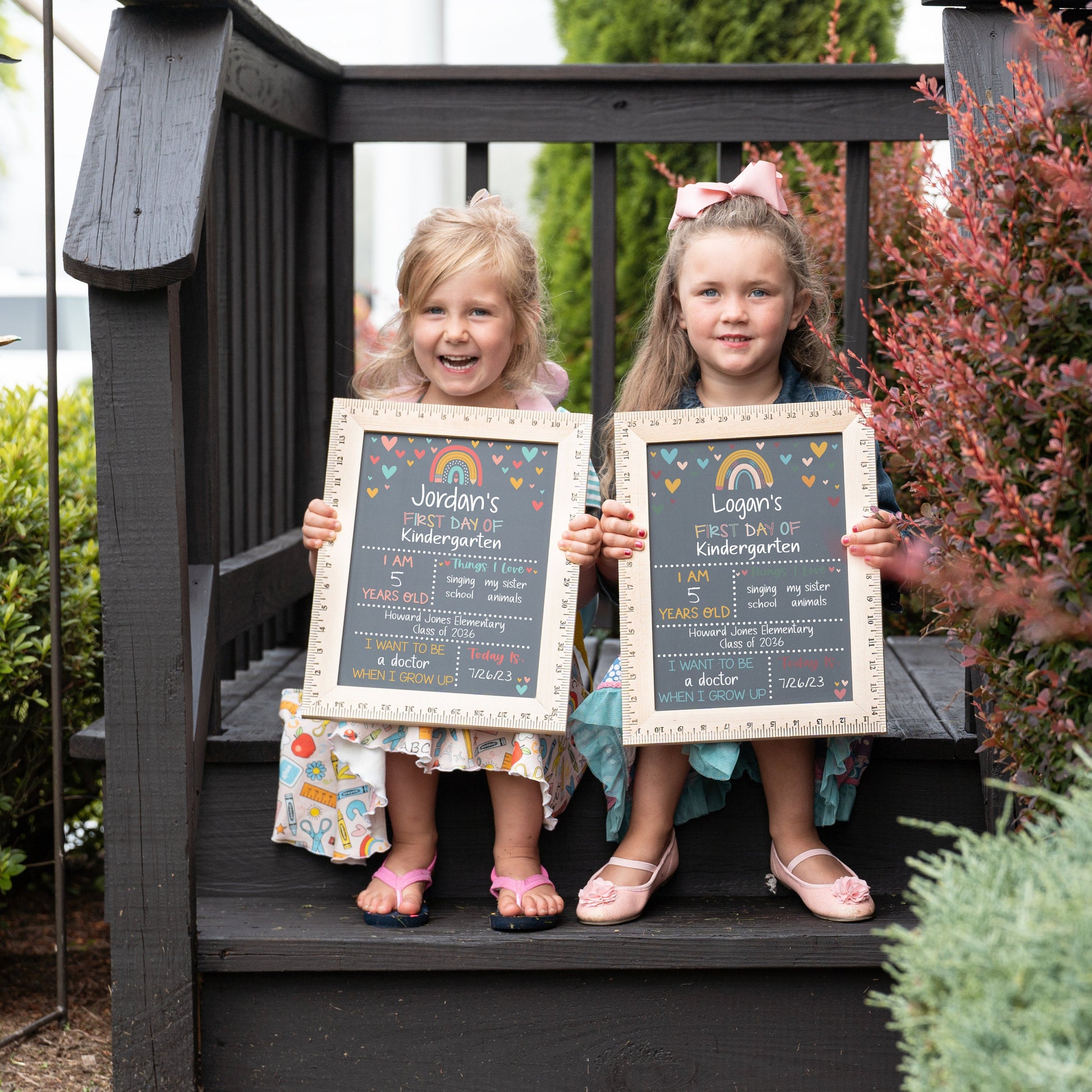 First Day of School Sign, Back to School Chalkboard, Reusable 1st Day Board, Last Day, Kindergarten, First Grade, Preschool, Ruler,