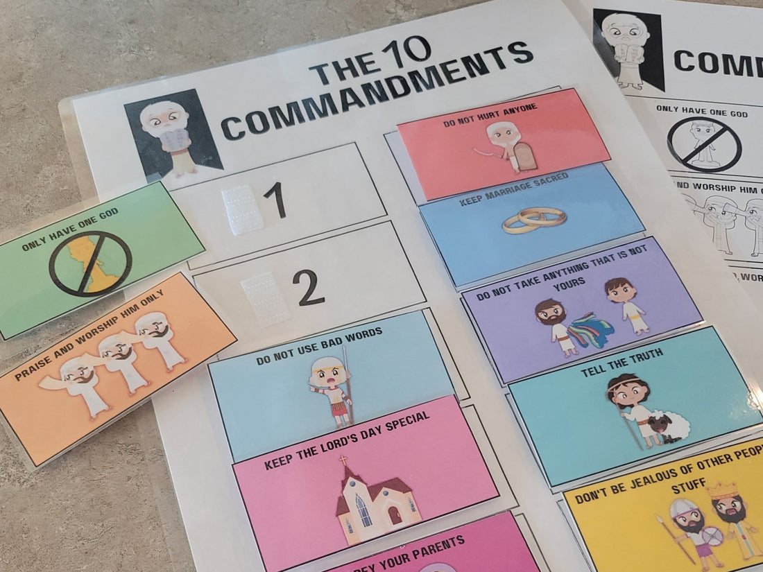 10 Commandments Printable | Bible Printable | 10 Commandments Coloring | 10 Commandments Game |