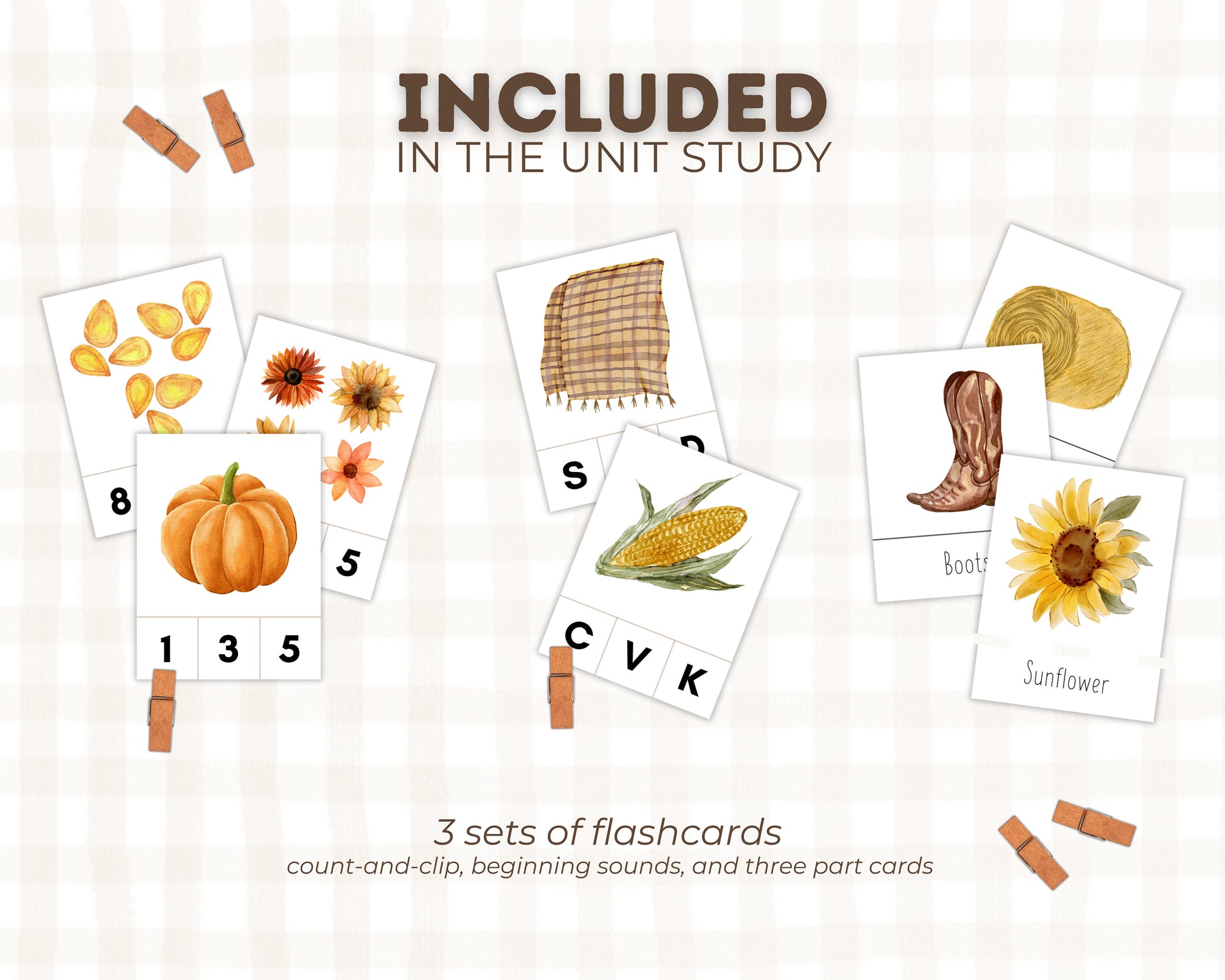 Autumn Preschool Unit Study | Fall Pre-k Printable Curriculum, Autumn Kindergarten Activities