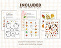 Autumn Preschool Unit Study | Fall Pre-k Printable Curriculum, Autumn Kindergarten Activities