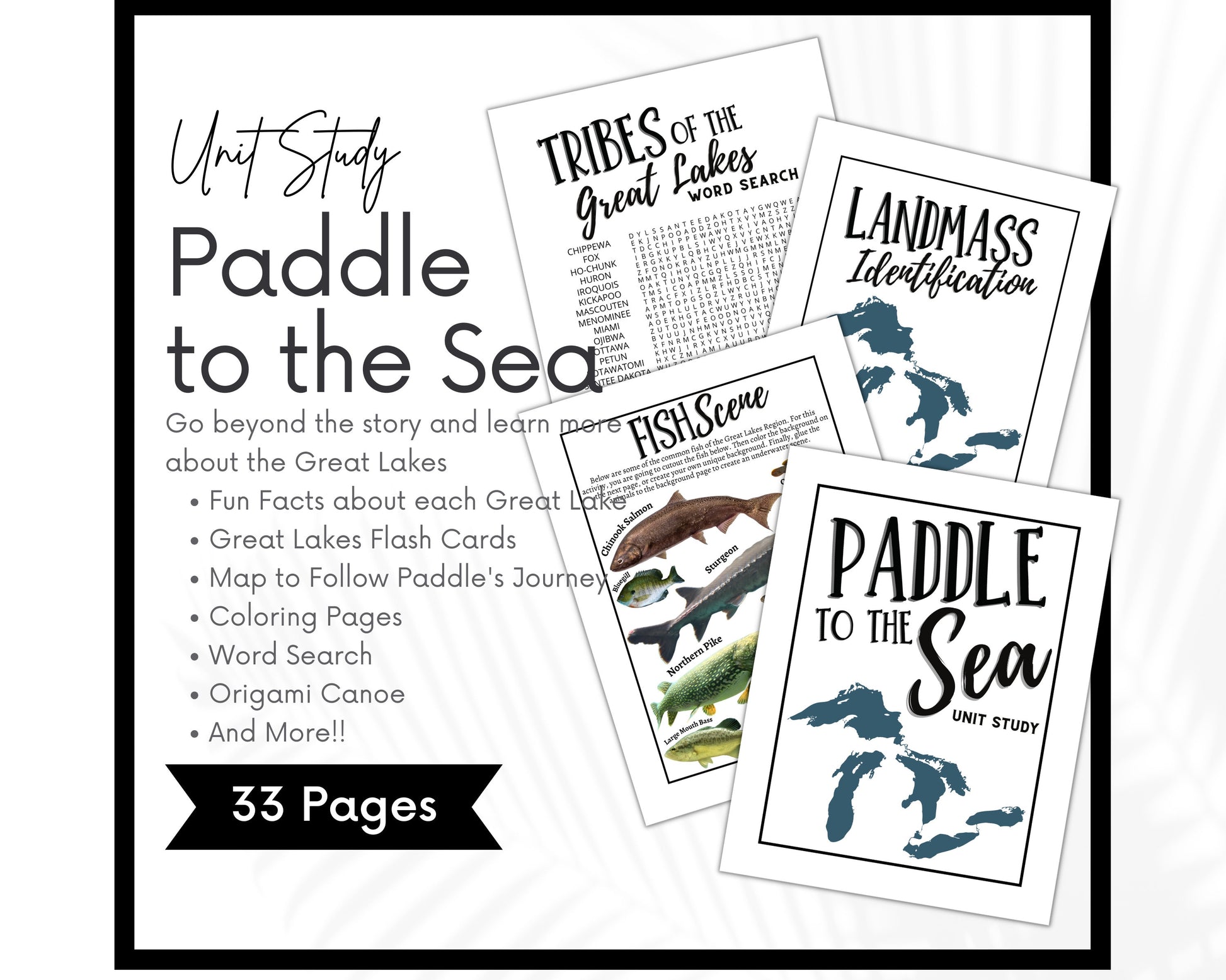 Paddle to the Sea Unit Study, Charlotte Mason Geography Homeschool Printable