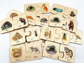 Montessori Wood Animals Puzzle/ Animals Habitat Sorting Game/ Nature Study/ Montessori Matching Activity/ Homeschool Preschooler activity