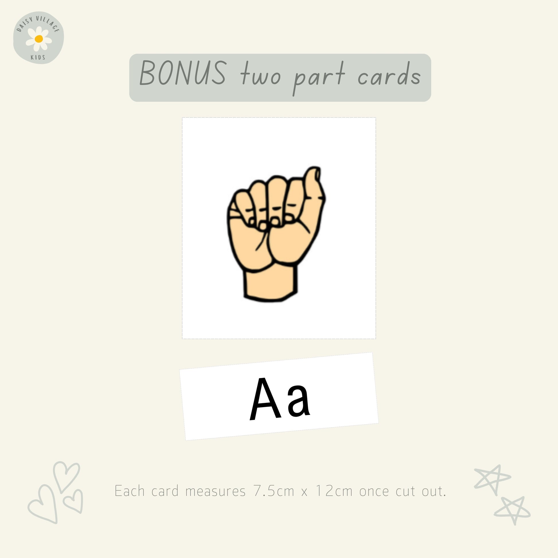 ASL Alphabet Flashcards Printable, Learn American Sign Language Alphabet, Fingerspelling, ASL for Beginners, Classroom Resource