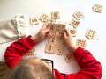 Montessori Wooden Number Match Puzzle, Handmade Wood Matching Game, Montessori Inspired Educational, Homeschool Preschool Toys Number 1-12