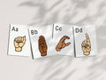 ASL Alphabet Flashcards Printable, Learn American Sign Language Alphabet, Fingerspelling, ASL for Beginners, Classroom Resource