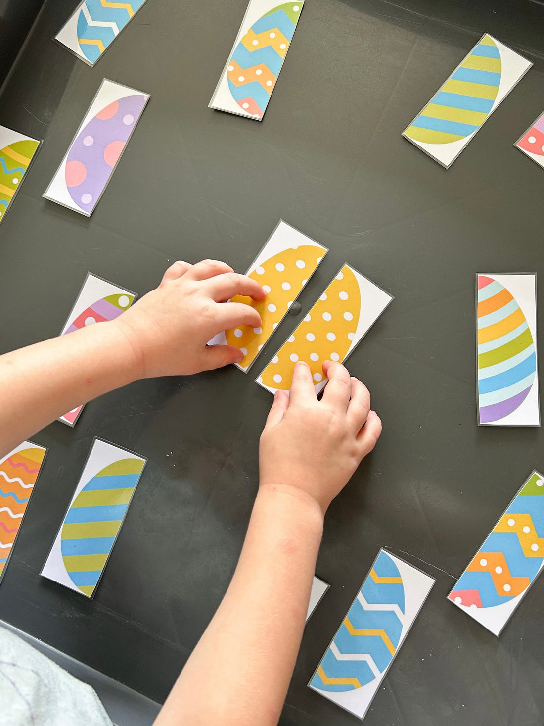 15 Easter Egg Pattern Matching Cards Bright Printable, Easter Puzzle Flashcards, Early Numeracy, Childcare Transition Activity, Easter Game