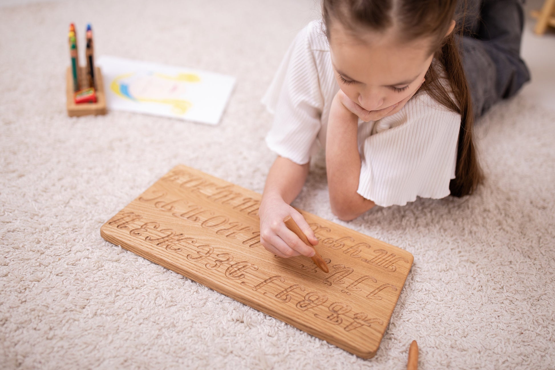 Ukrainian cursive alphabet tracing board Montessori educational materials homeschool preschool gift for kids teachers Handwriting Practice