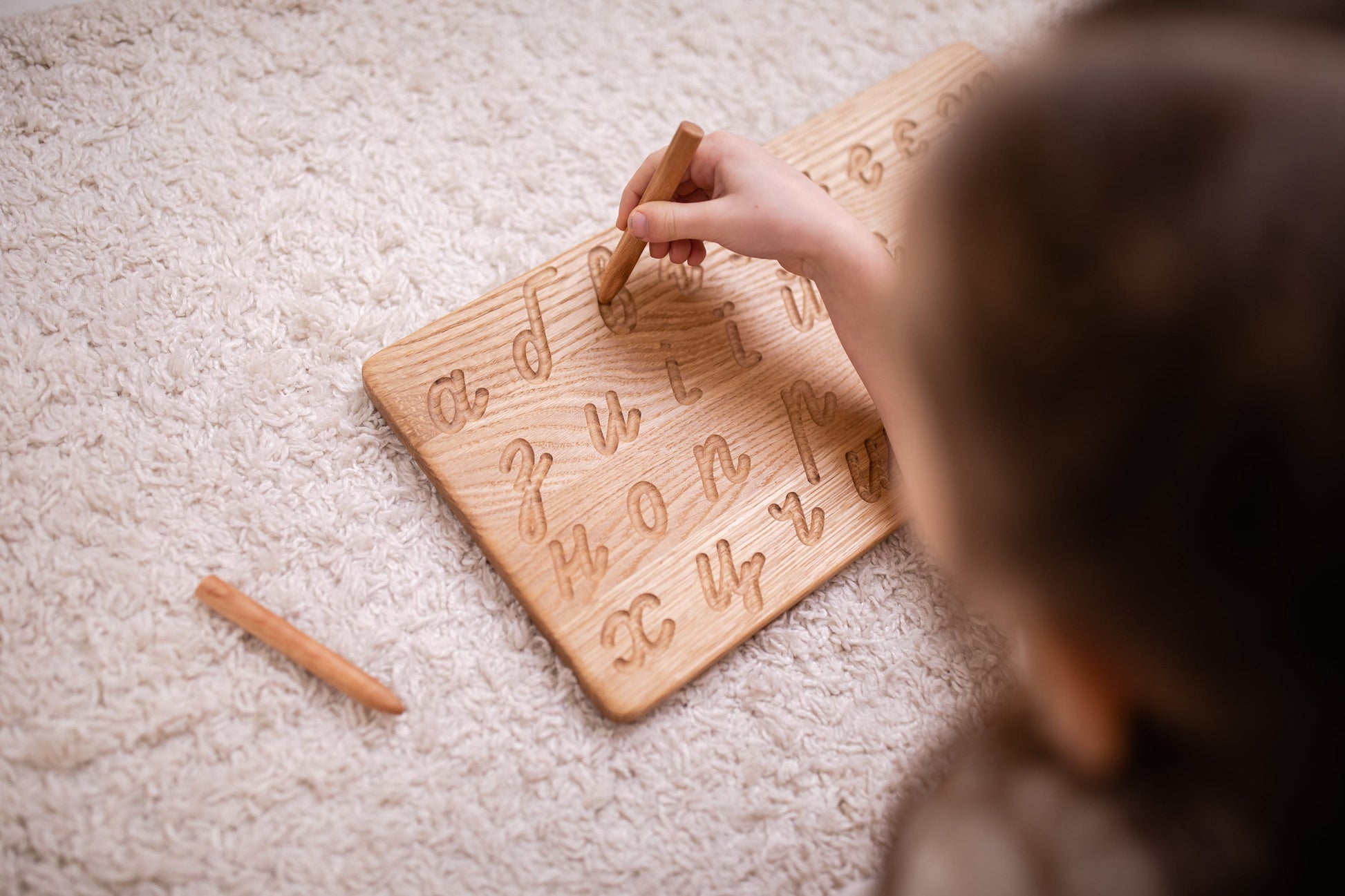Ukrainian cursive alphabet tracing board Montessori educational materials homeschool preschool gift for kids teachers Handwriting Practice