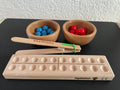 First grade math Montessori board on request with wooden balls