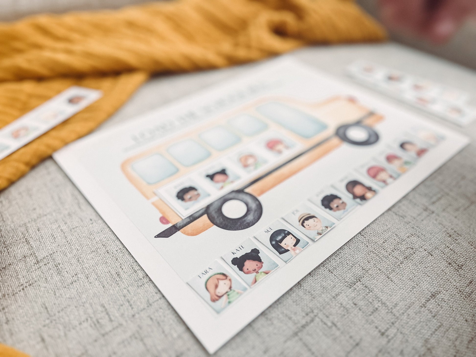 Load the Bus Activity - Preschool Pattern Practice - Wheels on the Bus Game - Toddler Play and Learn - Busy Binder - Printable