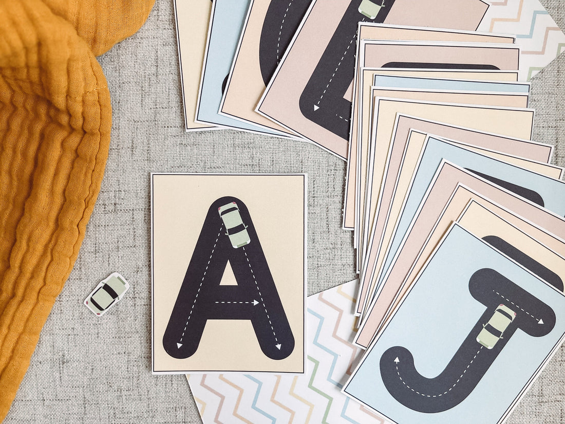 Alphabet Racing Interactive Flashcards - Tracing Activity - Play and Learn - ABC Preschool Learning - Homeschooling Resources - Printable