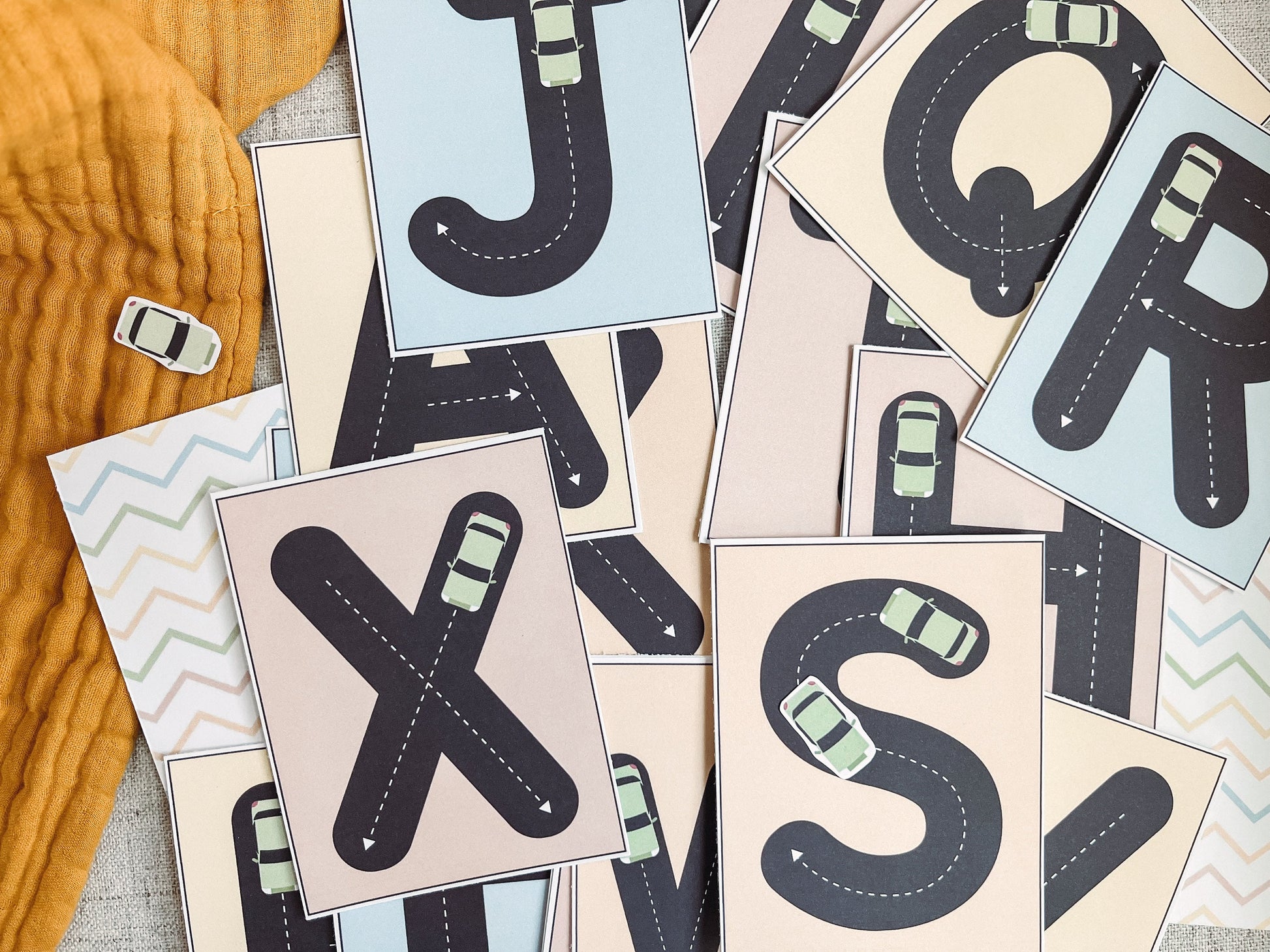 Alphabet Racing Interactive Flashcards - Tracing Activity - Play and Learn - ABC Preschool Learning - Homeschooling Resources - Printable