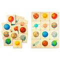 Montessori Wooden Space Memory Game | Solar System Matching Card | Homeschool Preschool Kindergarten Learning Activity | Stocking Stuffer