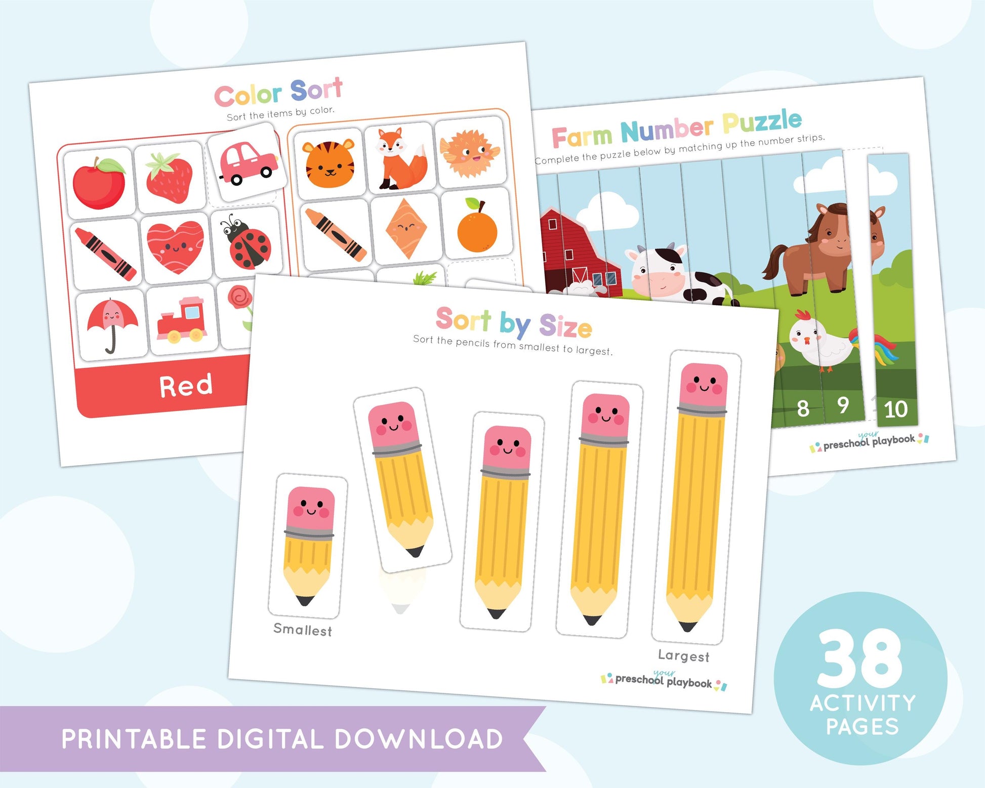 Toddler Busy Book, Homeschool Preschool, Morning Work, Learning Binder, Quiet Book, Pre K Workbook, Printable, 3 Year Old, Digital