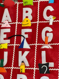 ABC Alphabet Wall Hanging (Red) Educational Chart Toddler Preschoolers