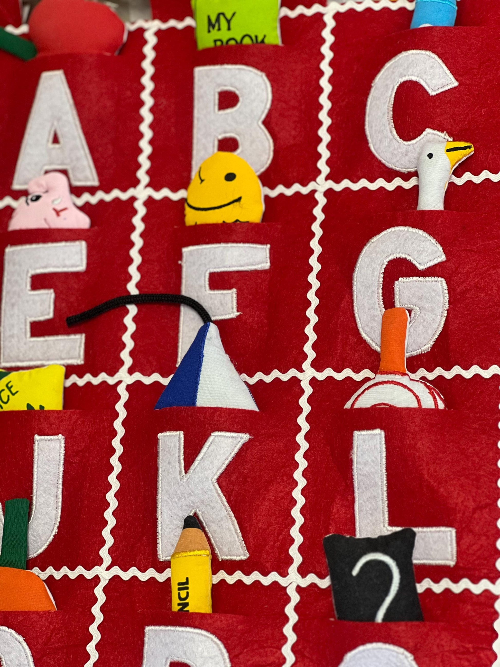 ABC Alphabet Wall Hanging (Red) Educational Chart Toddler Preschoolers