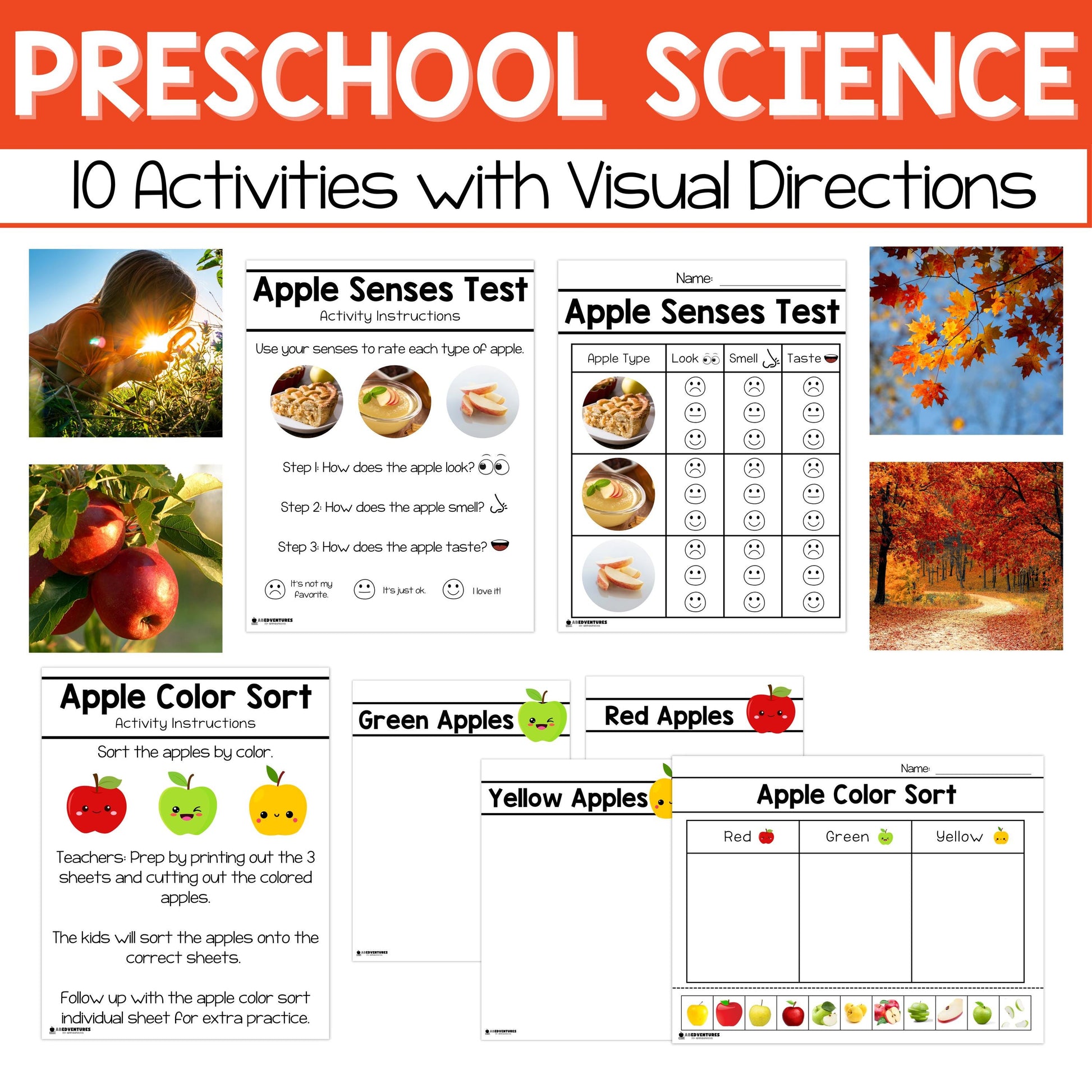 Preschool Apples Homeschool Unit Fall Science Preschool Curriculum Pre-K Curriculum Homeschool Preschool Lesson Plans Fall Lesson Plans