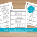 150 Pages Sight Words Printable Worksheet for Preschool Tracing Letter Ready to Print Home School PDF Kindergarten Practice Writing Reading
