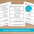 150 Pages Sight Words Printable Worksheet for Preschool Tracing Letter Ready to Print Home School PDF Kindergarten Practice Writing Reading