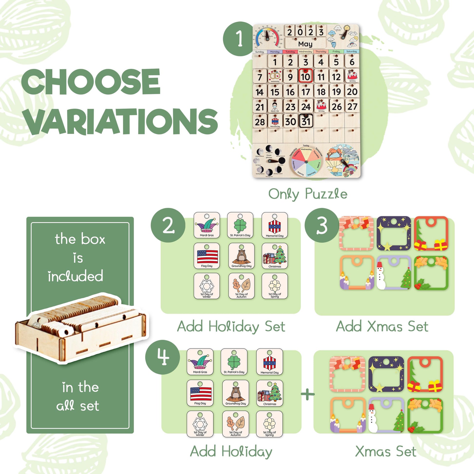 Montessori calendar, Wooden calendar for toddlers, Gifts for kids, Wall desk calendar, Classroom calendar, Wooden learning toys