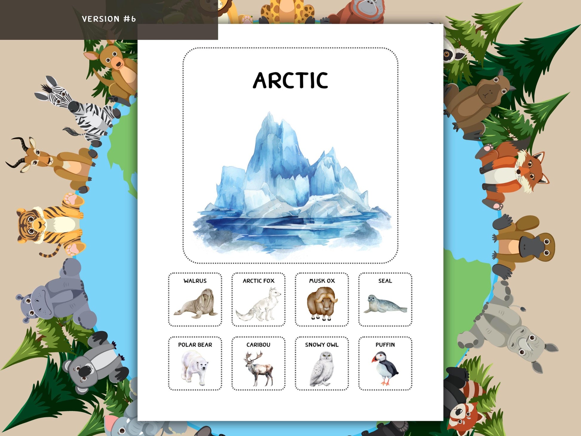 Animal Habitat Matching Game | Montessori Nature Activity | Preschool Learn Sort Cards | Printable Science Education for Toddlers | Velcro