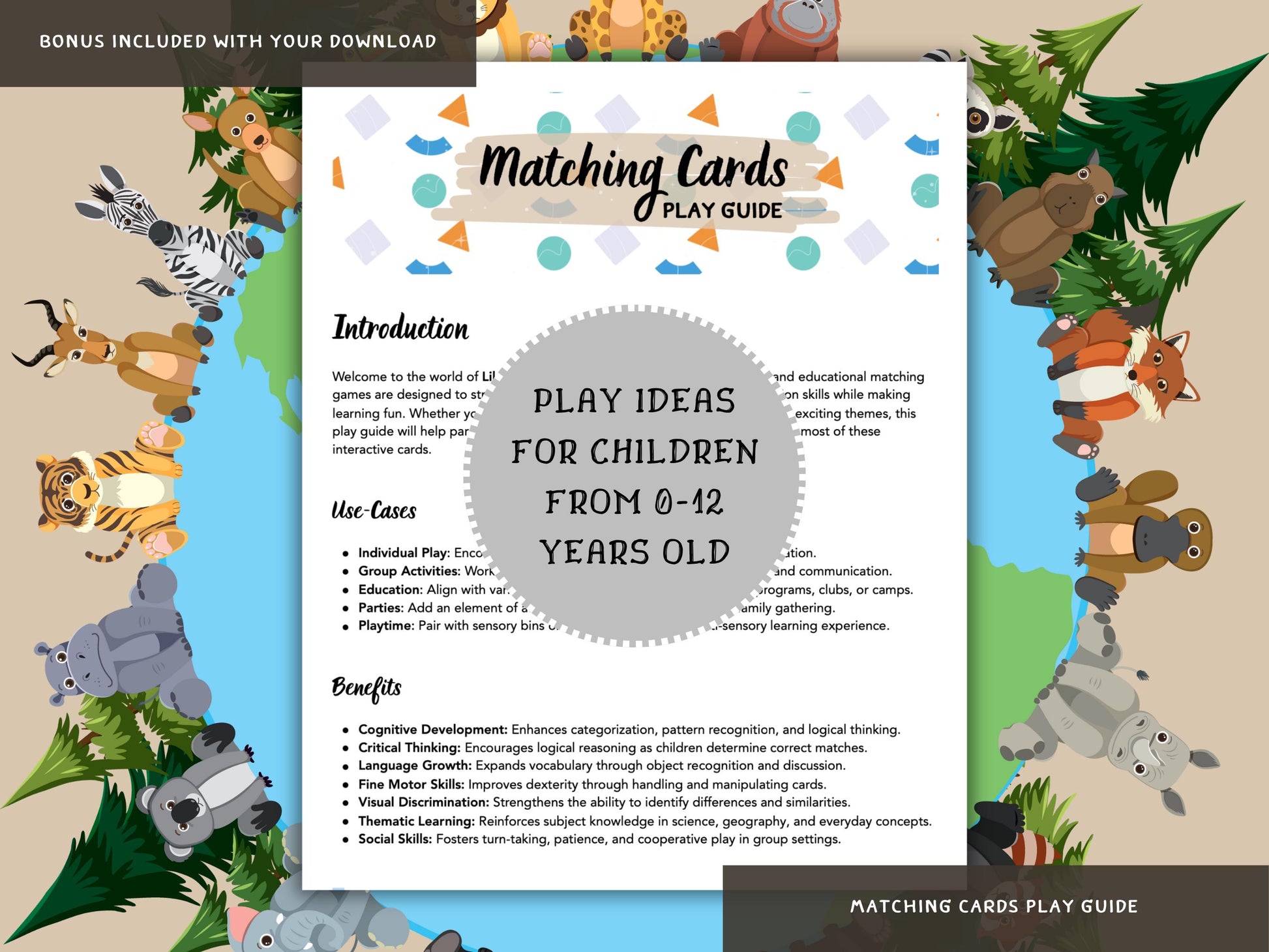 Animal Habitat Matching Game | Montessori Nature Activity | Preschool Learn Sort Cards | Printable Science Education for Toddlers | Velcro