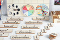 Montessori calendar, Wooden calendar for toddlers, Gifts for kids, Wall desk calendar, Classroom calendar, Wooden learning toys