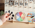 Montessori calendar for kids, Wooden calendar, Homeschool calendar, Classroom decor, Toddler calendar, Gifts for kids, Perpetual calendar