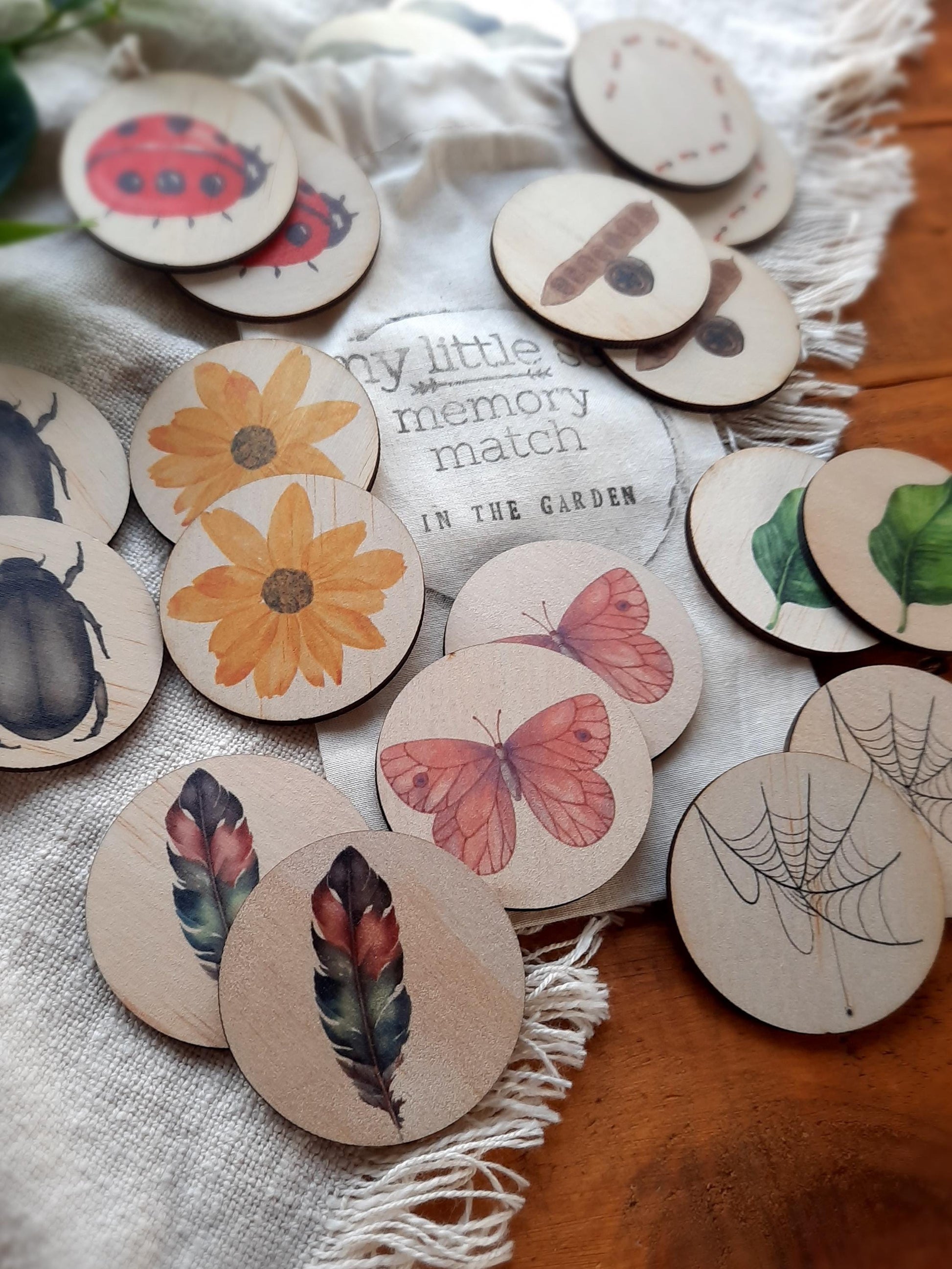 Memory Match, Garden Game, Memory Game, Nature Game, activities for kids, educational games, gift ideas for kids, montessori toys,