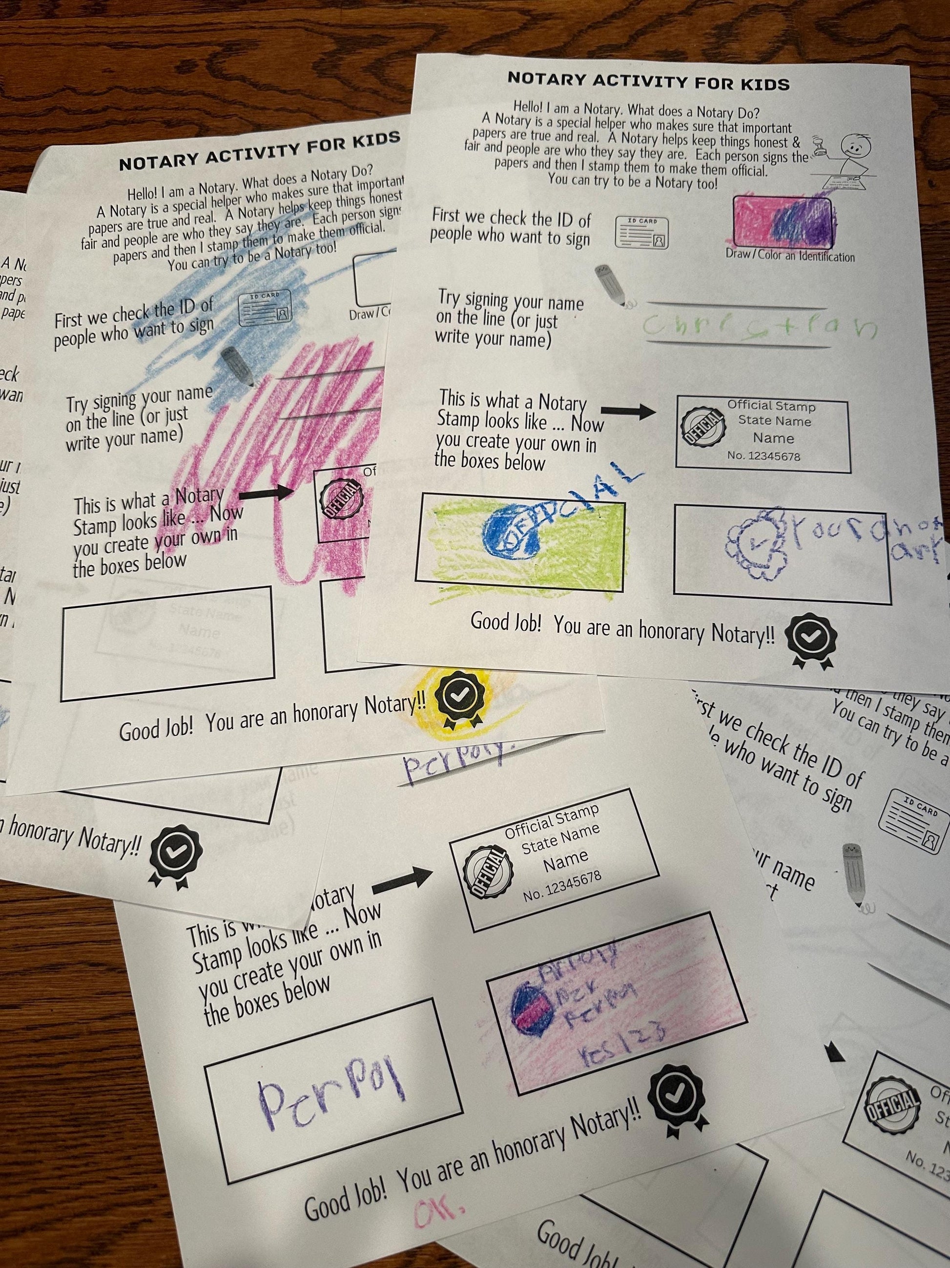 Notary Kids Activity | Notary Flyer Template | Editable Worksheet | Kids Coloring Page | Youth Learning Activity | Notary Worksheet