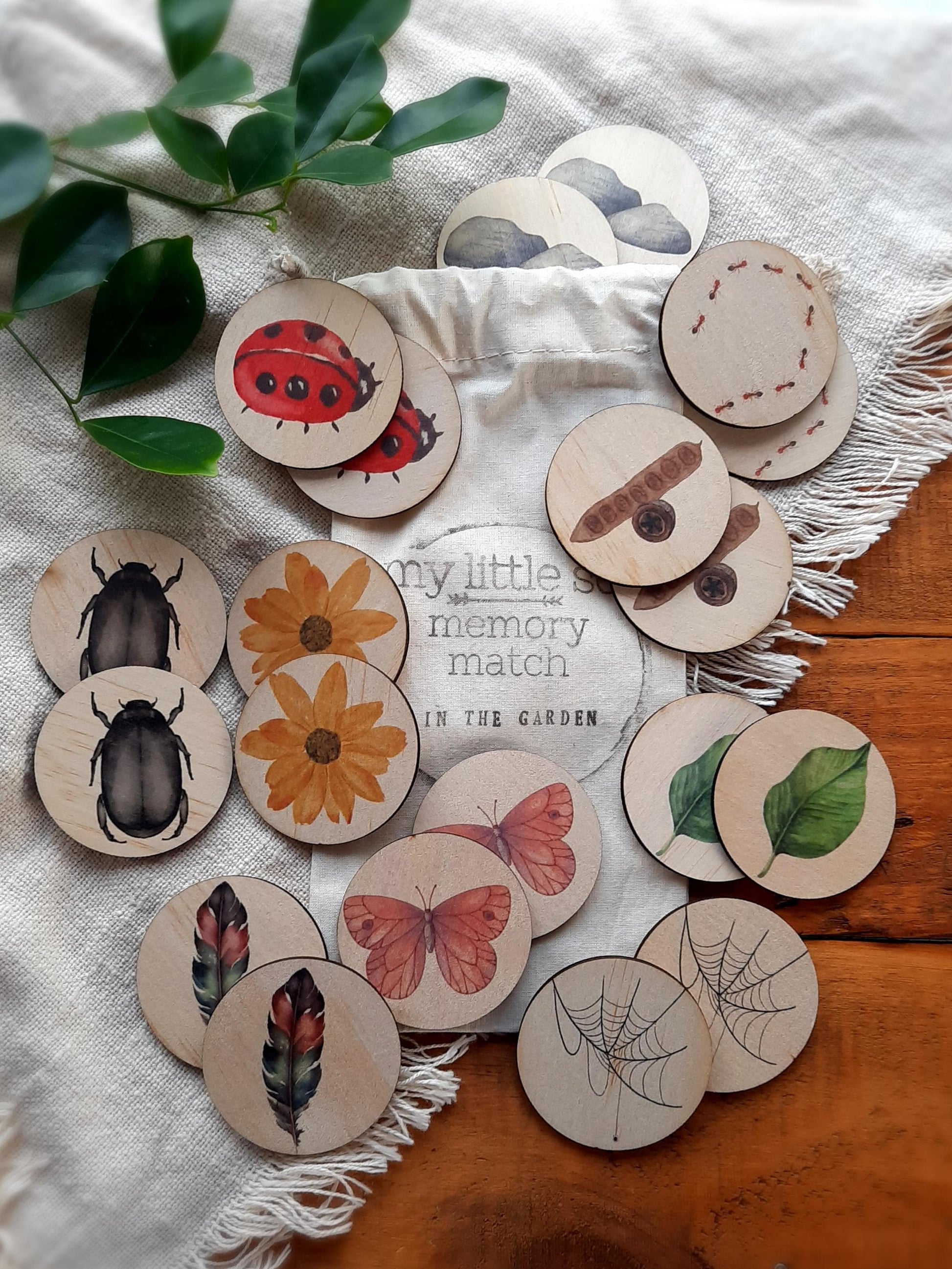Memory Match, Garden Game, Memory Game, Nature Game, activities for kids, educational games, gift ideas for kids, montessori toys,