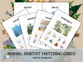 Animal Habitat Matching Game | Montessori Nature Activity | Preschool Learn Sort Cards | Printable Science Education for Toddlers | Velcro