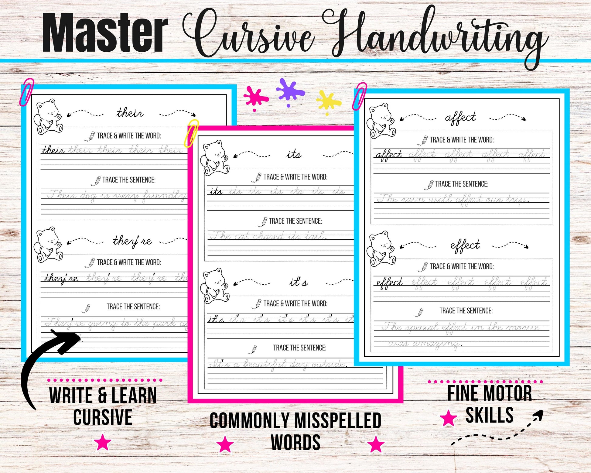 Cursive Handwriting Workbook for Kids 8-12, Cursive Writing Book, Cursive Letter Alphabet Tracing, Learn Cursive Letters