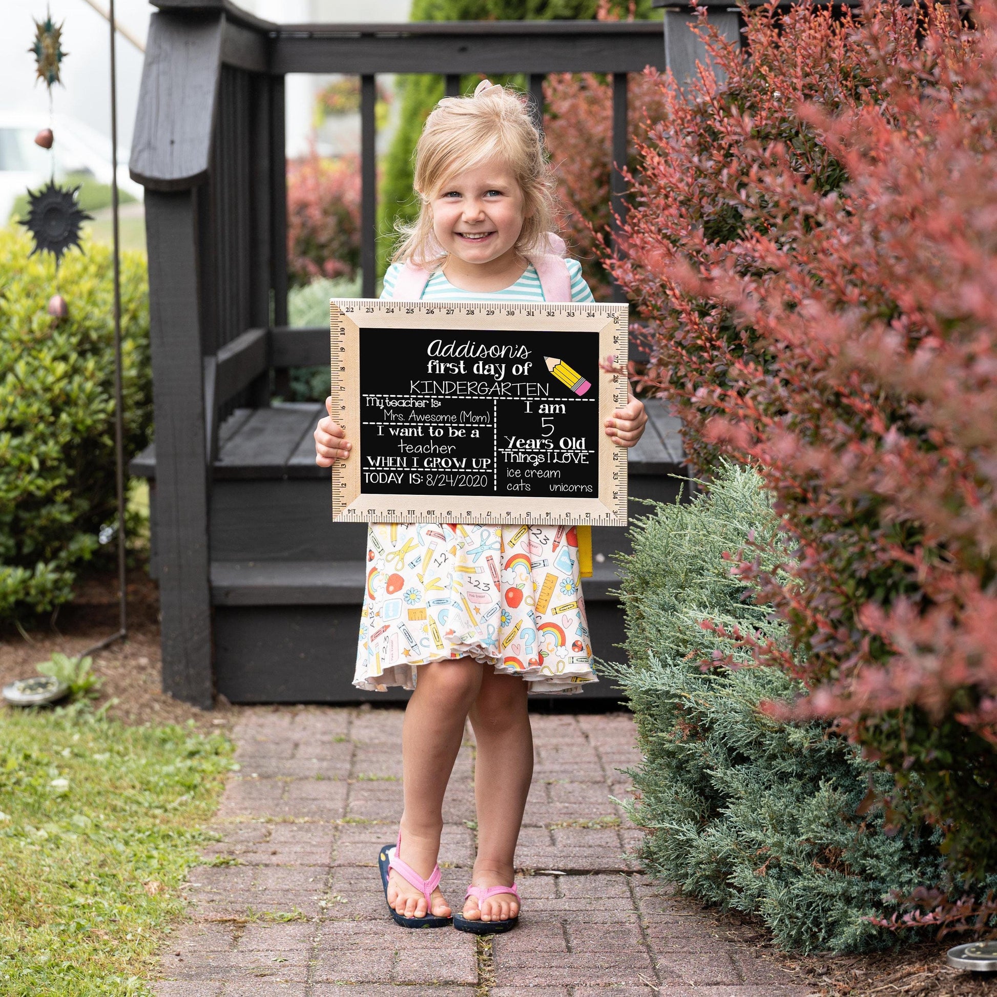 First Day of School Sign, First and Last Day of School Sign, Back to School Sign, School Board, Kindergarten Sign, Preschool Sign, 1st Day
