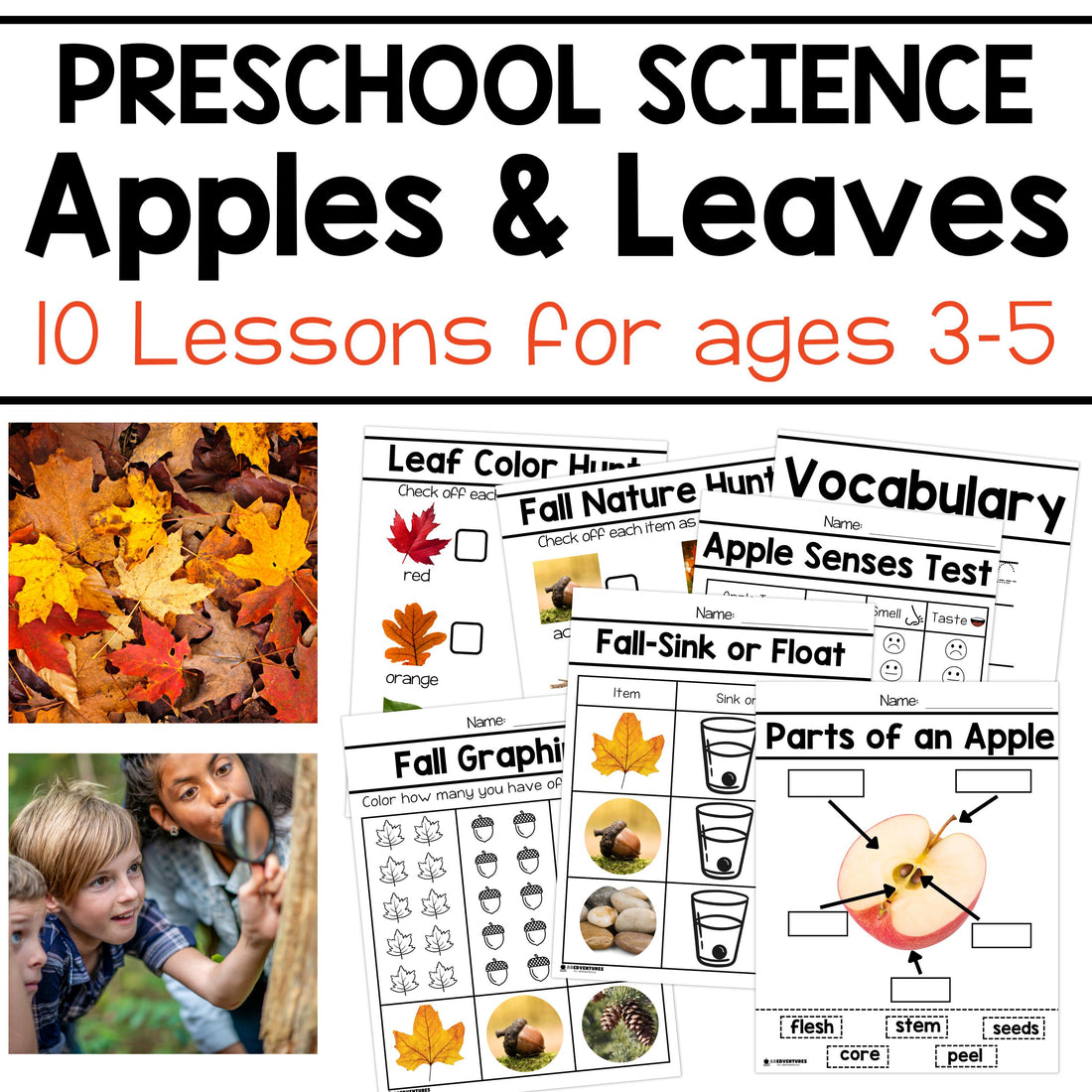 Preschool Apples Homeschool Unit Fall Science Preschool Curriculum Pre-K Curriculum Homeschool Preschool Lesson Plans Fall Lesson Plans