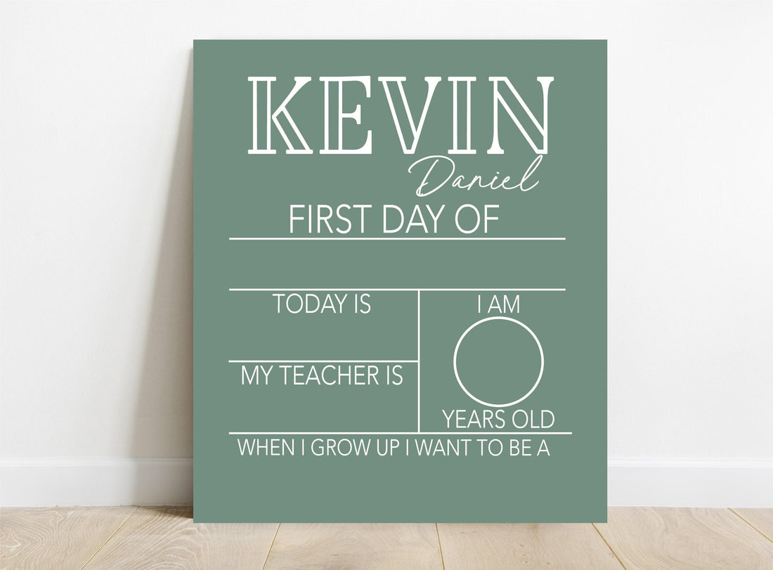 First Day Of School Sign, Back to School Sign, Personalizable Reusable School Sign, School Photo Prop, School Sign For Kids