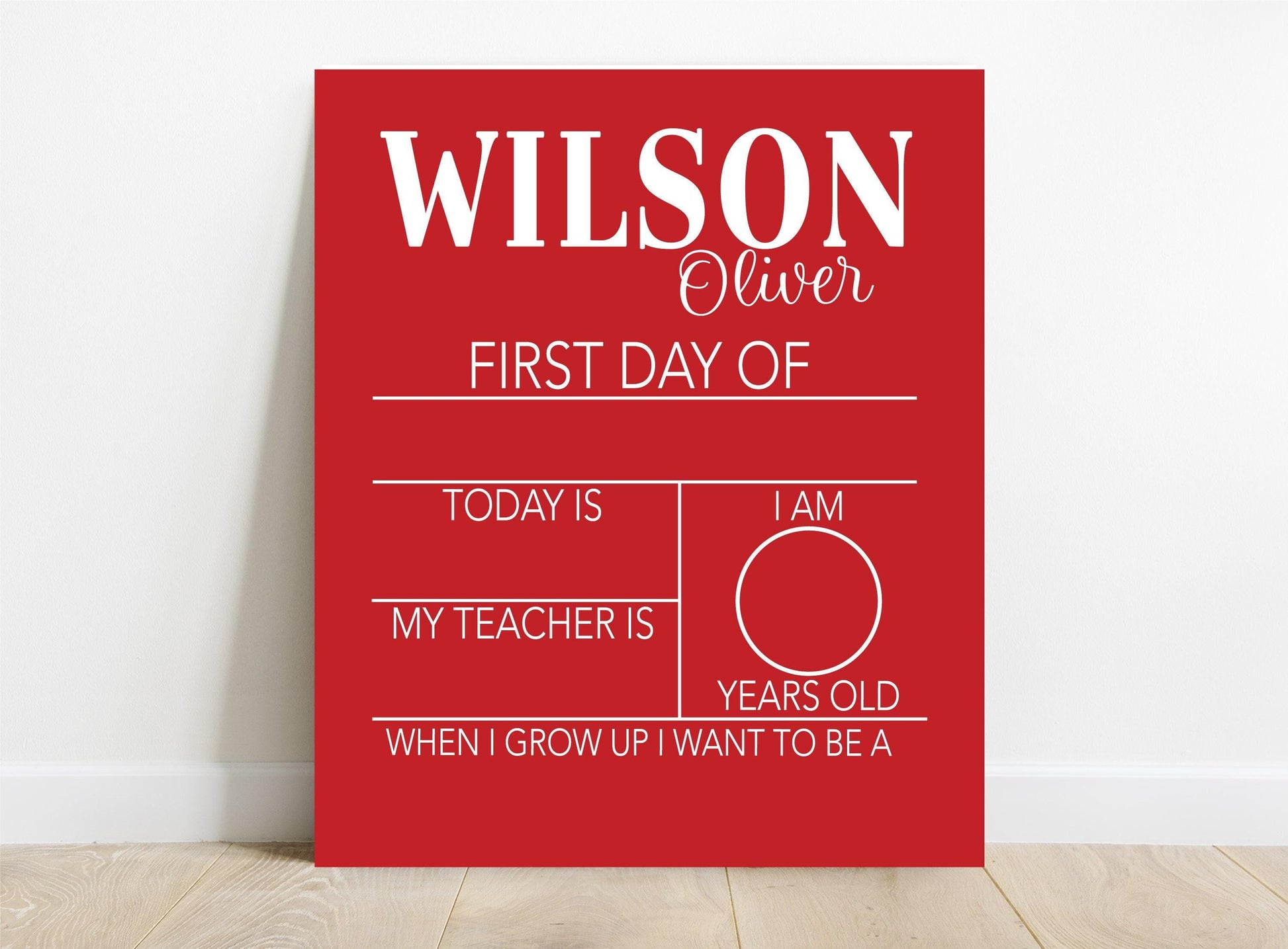First Day Of School Sign, Back to School Sign, Personalizable Reusable School Sign, School Photo Prop, School Sign For Kids