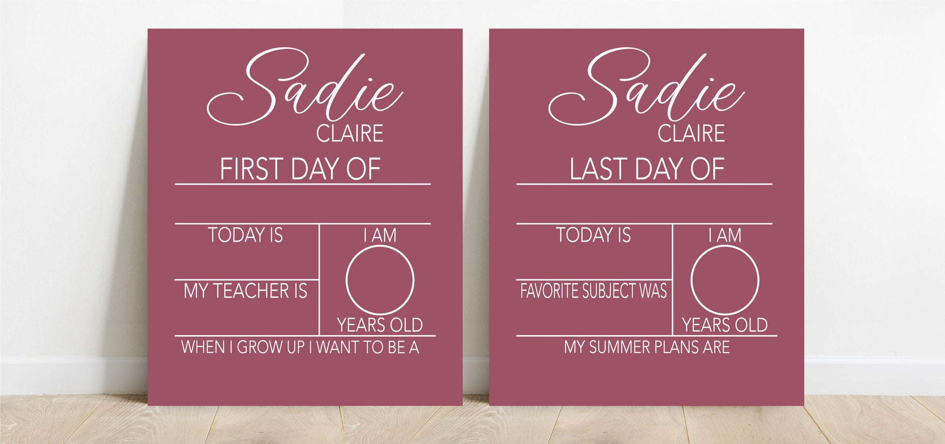 First Day Of School Sign, Back to School Sign, Personalizable Reusable School Sign, School Photo Prop, School Sign For Kids