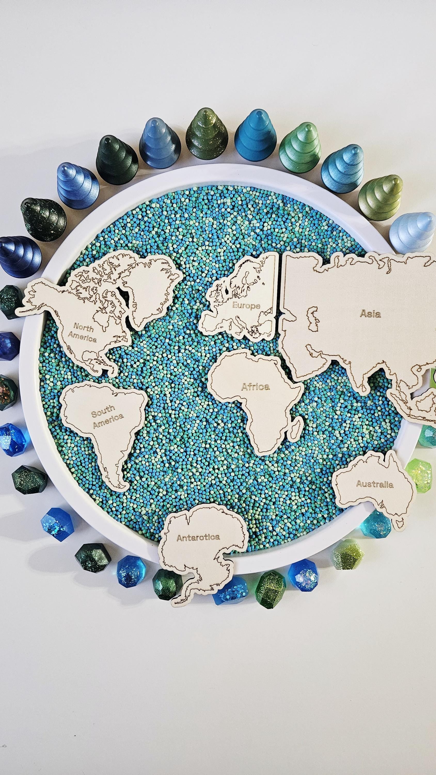 Continent and Animal Set(Hand Drawn)
